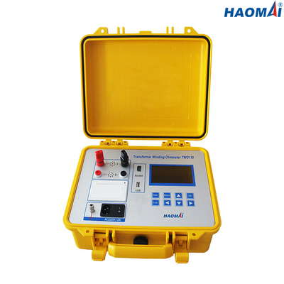 Peso leve de enrolamento do equipamento de teste do medidor da resistência do transformador de HAOMAI 10A